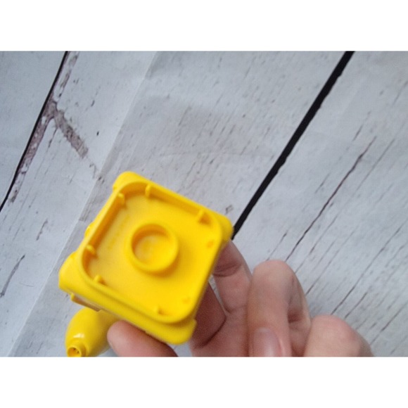 Lego Duplo TRASH Bin Can Yellow Waste Bag Lid Recycle Garbage - Picture 6 of 7